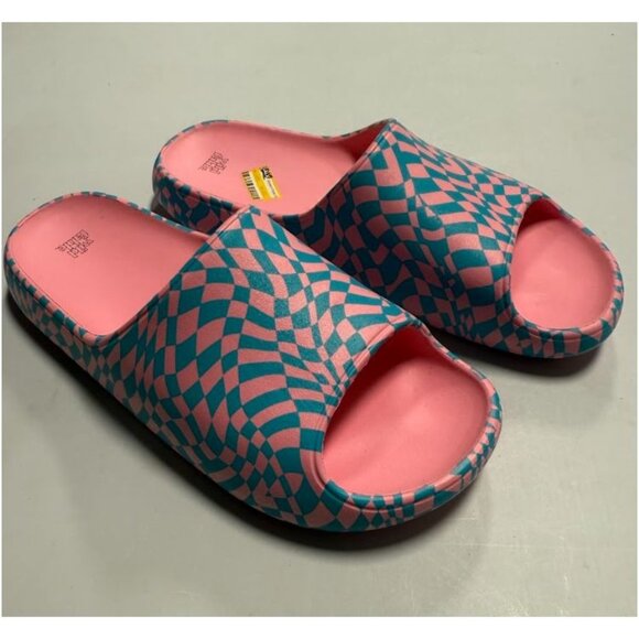 Wild Fable Womens Robbie Slide Sandals Pink Turquoise Blue Sz 11 - Picture 1 of 9